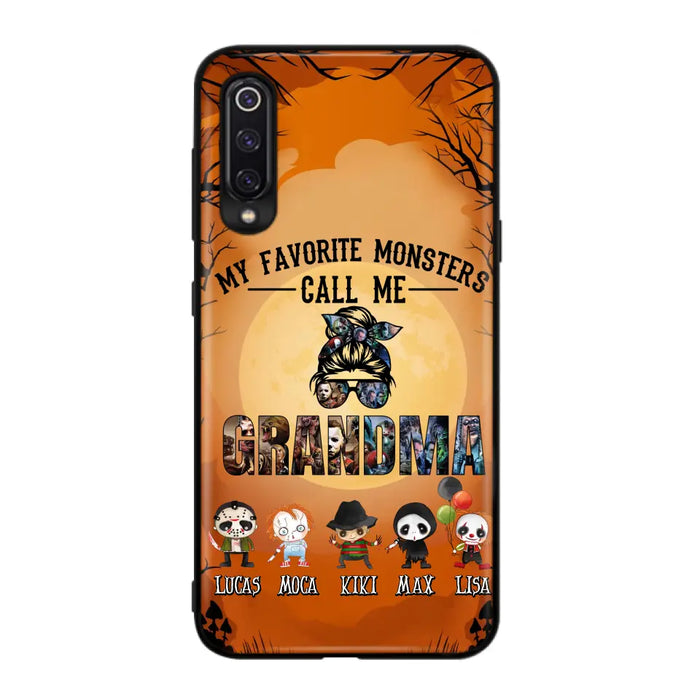 Personalized Halloween Phone Case - Halloween Gift Idea for Halloween - Upto 5 Characters - My Favorite Monsters Call Me Grandma - Case For Oppo/Xiaomi/Huawei