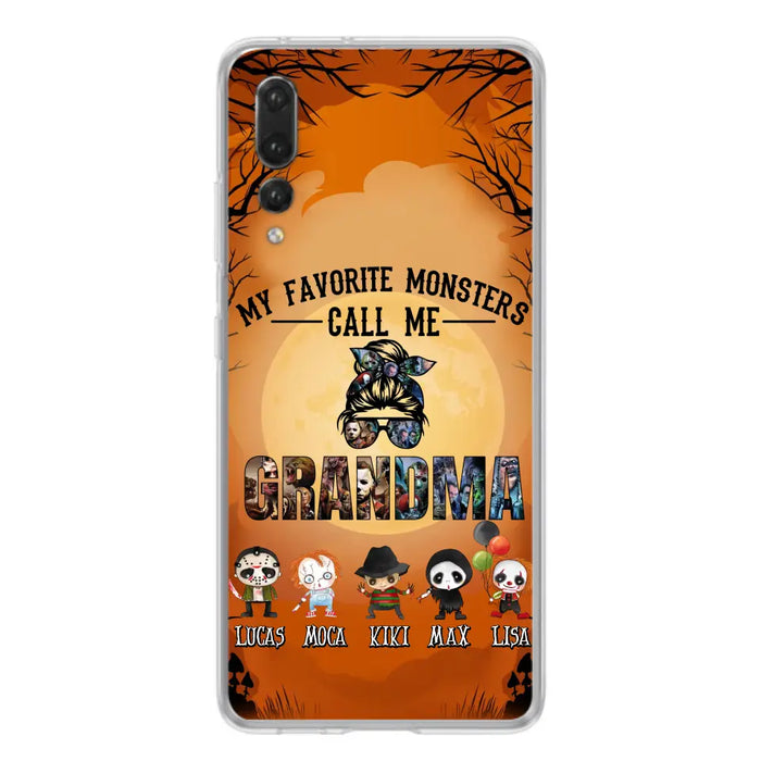 Personalized Halloween Phone Case - Halloween Gift Idea for Halloween - Upto 5 Characters - My Favorite Monsters Call Me Grandma - Case For Oppo/Xiaomi/Huawei