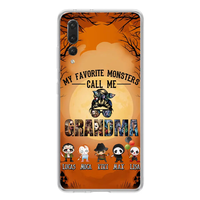 Personalized Halloween Phone Case - Halloween Gift Idea for Halloween - Upto 5 Characters - My Favorite Monsters Call Me Grandma - Case For Oppo/Xiaomi/Huawei