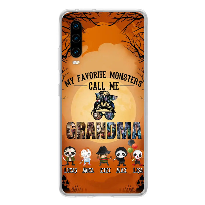 Personalized Halloween Phone Case - Halloween Gift Idea for Halloween - Upto 5 Characters - My Favorite Monsters Call Me Grandma - Case For Oppo/Xiaomi/Huawei