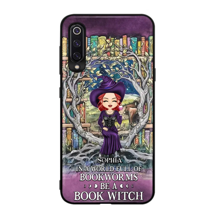 Personalized Witch Phone Case - Halloween Gift Idea For Witch Lovers/Book Lovers - In A World Full Of Bookworms Be A Book Witch - Case For Oppo/Xiaomi/Huawei