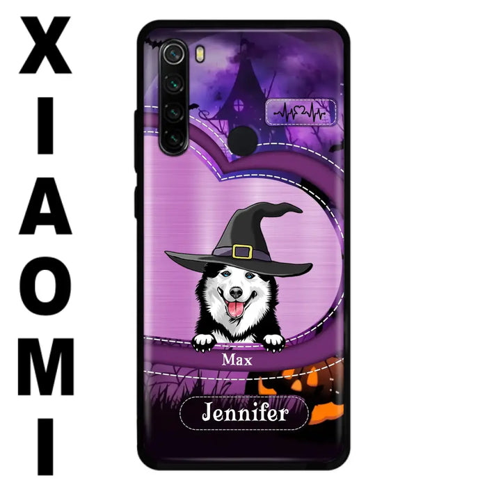 Custom Personalized Dog Halloween Phone Case - Gift Idea For Dog Lover/ Halloween - Upto 3 Dogs - Case For Xiaomi/ Oppo/ Huawei