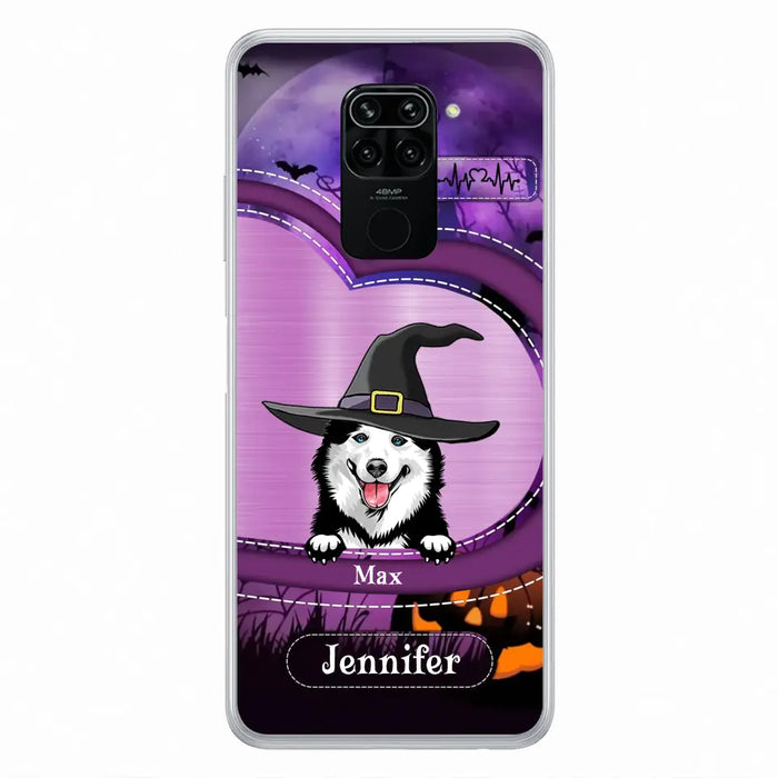 Custom Personalized Dog Halloween Phone Case - Gift Idea For Dog Lover/ Halloween - Upto 3 Dogs - Case For Xiaomi/ Oppo/ Huawei