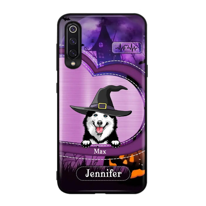 Custom Personalized Dog Halloween Phone Case - Gift Idea For Dog Lover/ Halloween - Upto 3 Dogs - Case For Xiaomi/ Oppo/ Huawei