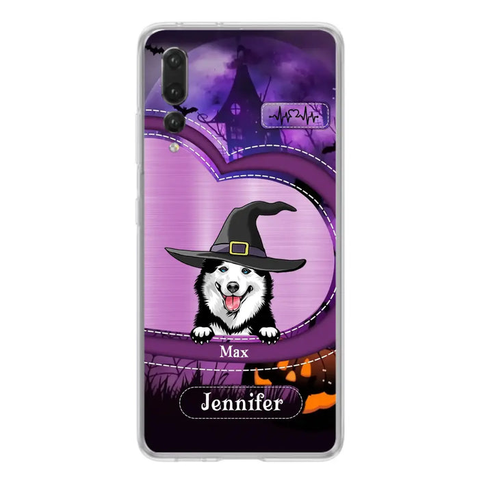 Custom Personalized Dog Halloween Phone Case - Gift Idea For Dog Lover/ Halloween - Upto 3 Dogs - Case For Xiaomi/ Oppo/ Huawei