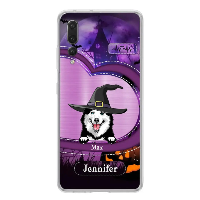 Custom Personalized Dog Halloween Phone Case - Gift Idea For Dog Lover/ Halloween - Upto 3 Dogs - Case For Xiaomi/ Oppo/ Huawei