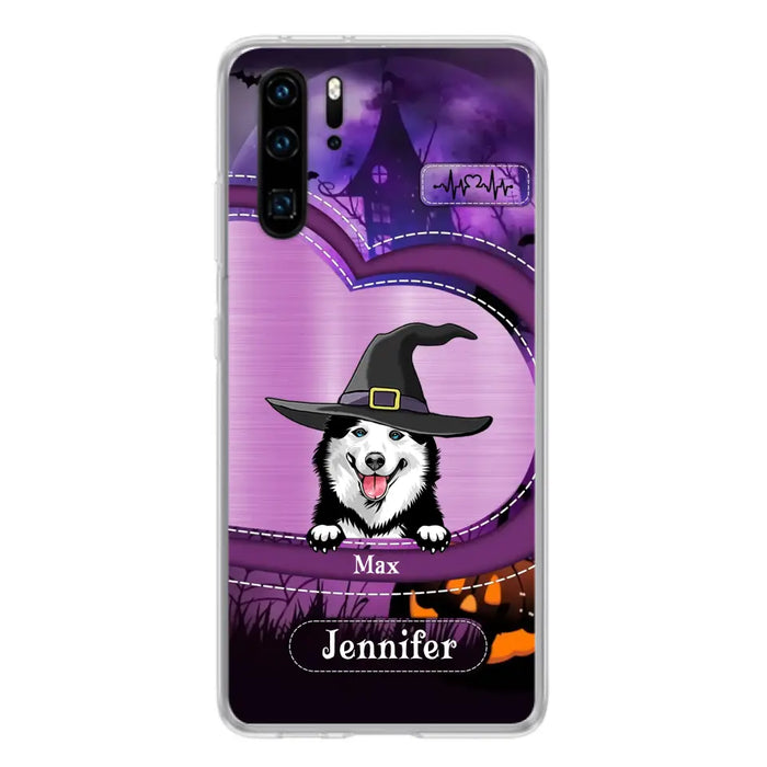 Custom Personalized Dog Halloween Phone Case - Gift Idea For Dog Lover/ Halloween - Upto 3 Dogs - Case For Xiaomi/ Oppo/ Huawei