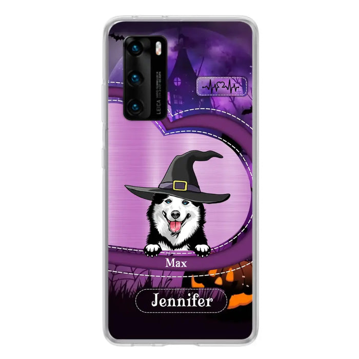 Custom Personalized Dog Halloween Phone Case - Gift Idea For Dog Lover/ Halloween - Upto 3 Dogs - Case For Xiaomi/ Oppo/ Huawei