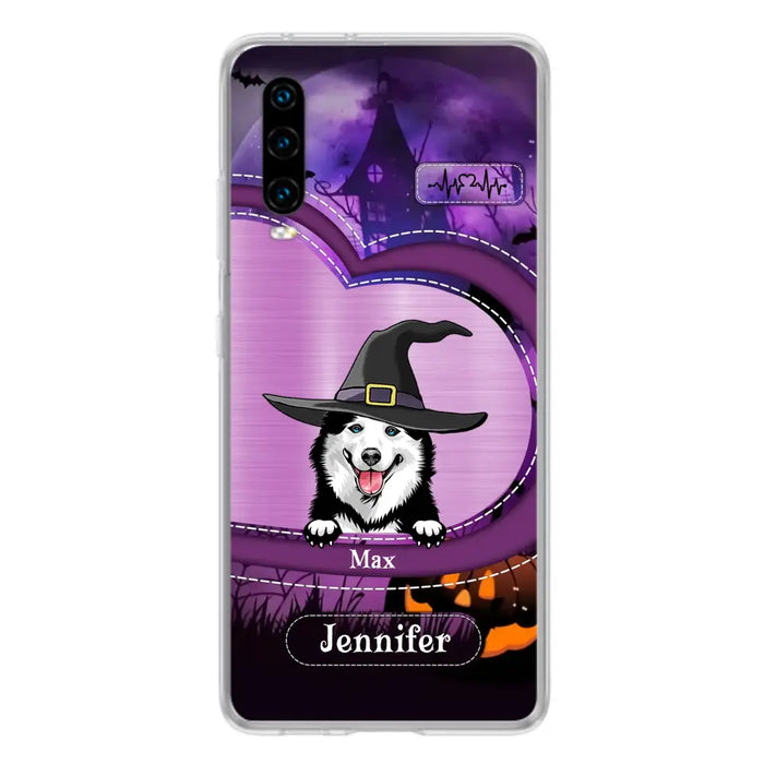 Custom Personalized Dog Halloween Phone Case - Gift Idea For Dog Lover/ Halloween - Upto 3 Dogs - Case For Xiaomi/ Oppo/ Huawei