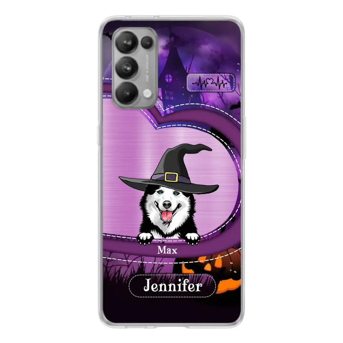 Custom Personalized Dog Halloween Phone Case - Gift Idea For Dog Lover/ Halloween - Upto 3 Dogs - Case For Xiaomi/ Oppo/ Huawei