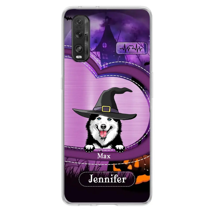 Custom Personalized Dog Halloween Phone Case - Gift Idea For Dog Lover/ Halloween - Upto 3 Dogs - Case For Xiaomi/ Oppo/ Huawei