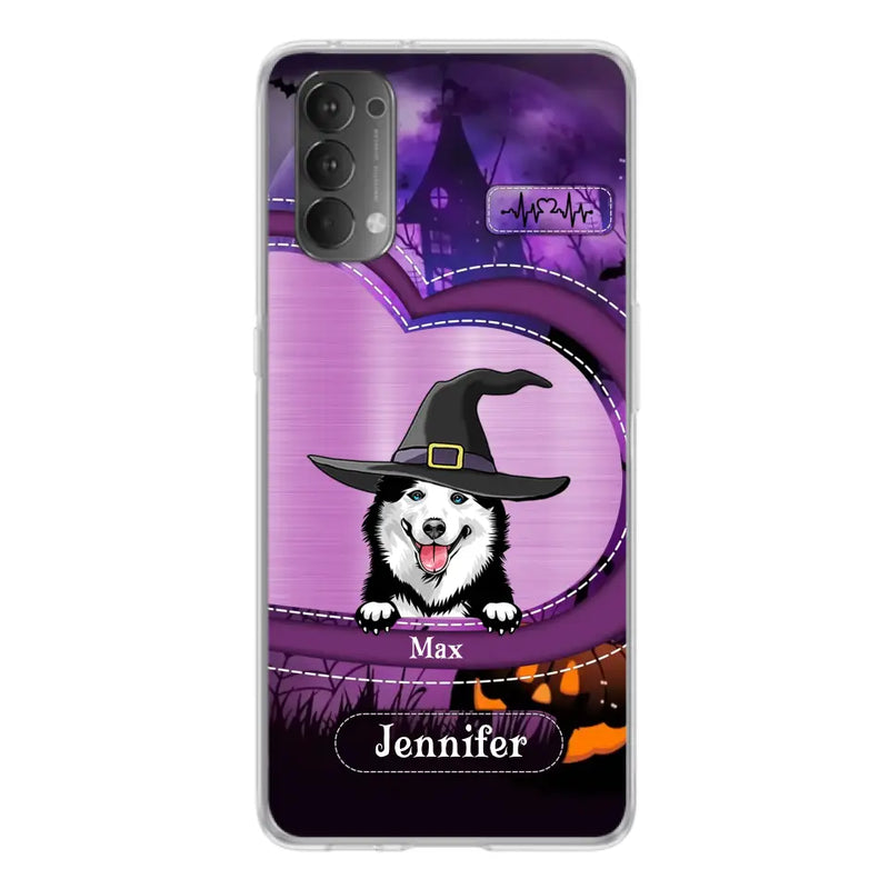 Custom Personalized Dog Halloween Phone Case - Gift Idea For Dog Lover/ Halloween - Upto 3 Dogs - Case For Xiaomi/ Oppo/ Huawei