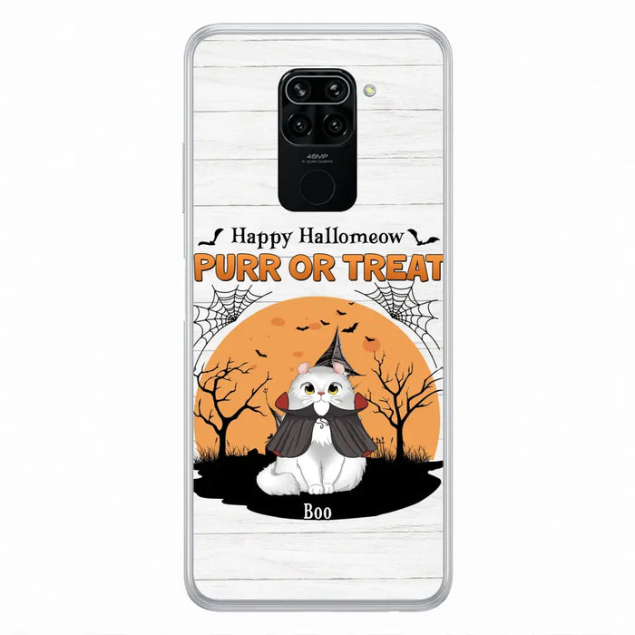 Custom Personalized Meowloween Phone Case - Up to 6 Cats - Halloween Gift Idea for Cat Lovers - Happy Hallomeow - Case for Xiaomi/Huawei/Oppo