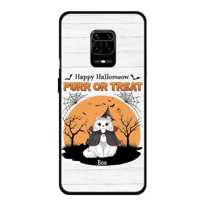 Custom Personalized Meowloween Phone Case - Up to 6 Cats - Halloween Gift Idea for Cat Lovers - Happy Hallomeow - Case for Xiaomi/Huawei/Oppo