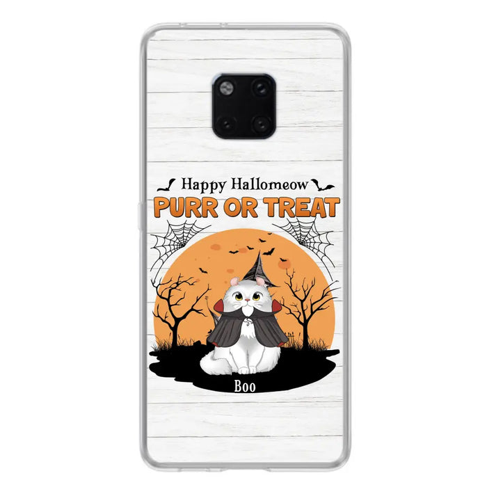 Custom Personalized Meowloween Phone Case - Up to 6 Cats - Halloween Gift Idea for Cat Lovers - Happy Hallomeow - Case for Xiaomi/Huawei/Oppo