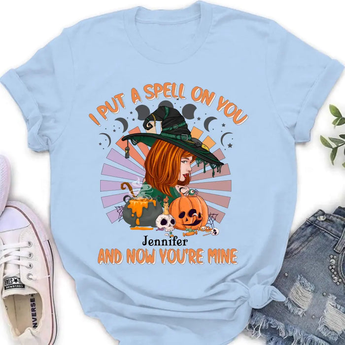 Personalized Halloween Witch Shirt/ Hoodie - Gift Idea For Halloween - I Put A Smell On You And Now You're Mine