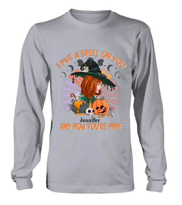 Personalized Halloween Witch Shirt/ Hoodie - Gift Idea For Halloween - I Put A Smell On You And Now You're Mine