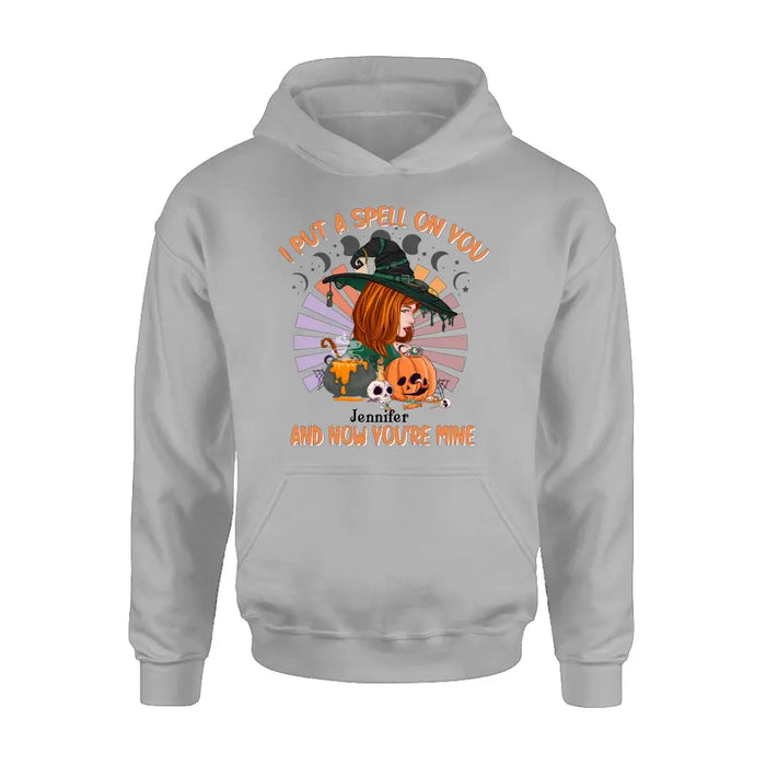 Personalized Halloween Witch Shirt/ Hoodie - Gift Idea For Halloween - I Put A Smell On You And Now You're Mine