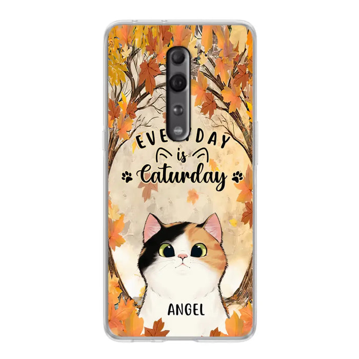 Custom Personalized Cat Phone Case For Oppo/Xiaomi/Huawei - Gift Idea For Cat Lover - Up to 6 Cats - Everyday Is Caturday