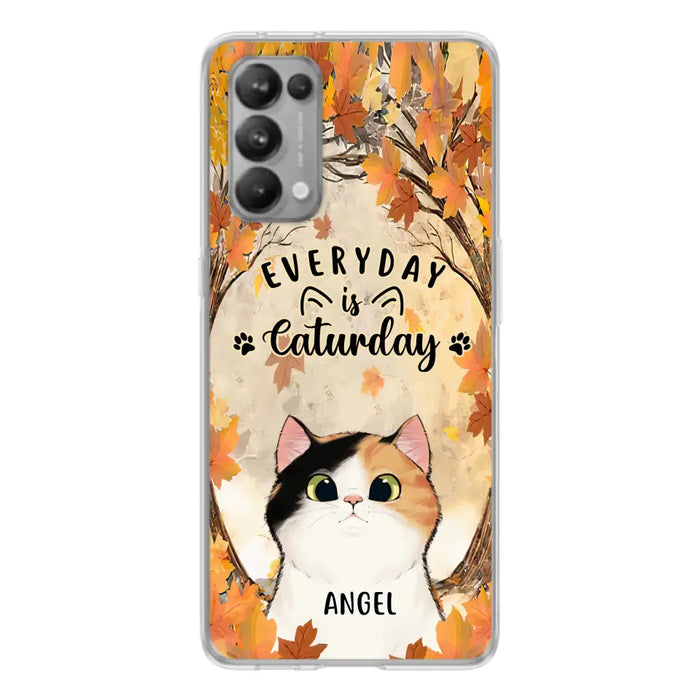 Custom Personalized Cat Phone Case For Oppo/Xiaomi/Huawei - Gift Idea For Cat Lover - Up to 6 Cats - Everyday Is Caturday