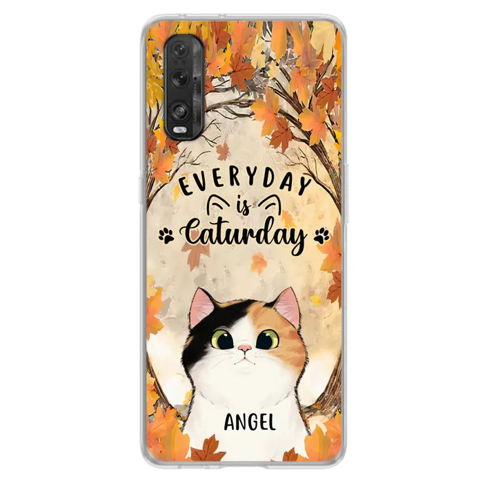 Custom Personalized Cat Phone Case For Oppo/Xiaomi/Huawei - Gift Idea For Cat Lover - Up to 6 Cats - Everyday Is Caturday