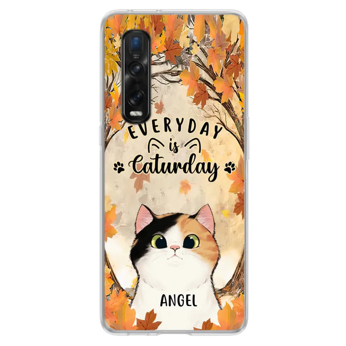 Custom Personalized Cat Phone Case For Oppo/Xiaomi/Huawei - Gift Idea For Cat Lover - Up to 6 Cats - Everyday Is Caturday