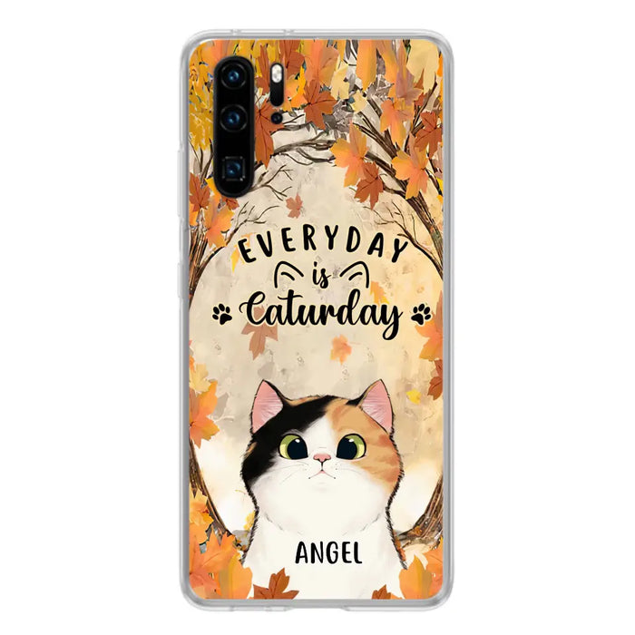 Custom Personalized Cat Phone Case For Oppo/Xiaomi/Huawei - Gift Idea For Cat Lover - Up to 6 Cats - Everyday Is Caturday