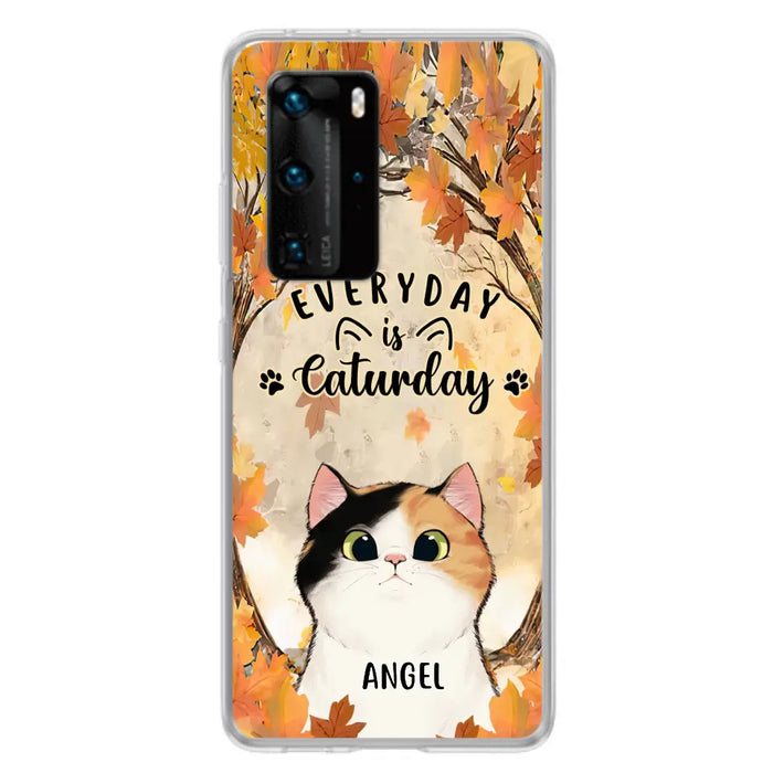 Custom Personalized Cat Phone Case For Oppo/Xiaomi/Huawei - Gift Idea For Cat Lover - Up to 6 Cats - Everyday Is Caturday