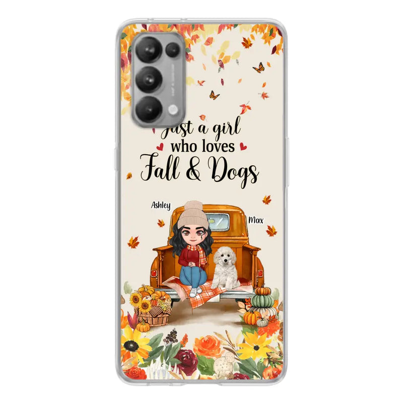 Personalized Dog Mom Autumn Phone Case - Gift Idea For Dog Lovers - Up to 5 Dogs - Case For Xiaomi/Oppo/Huawei - Just A Girl Who Loves Fall & Dogs