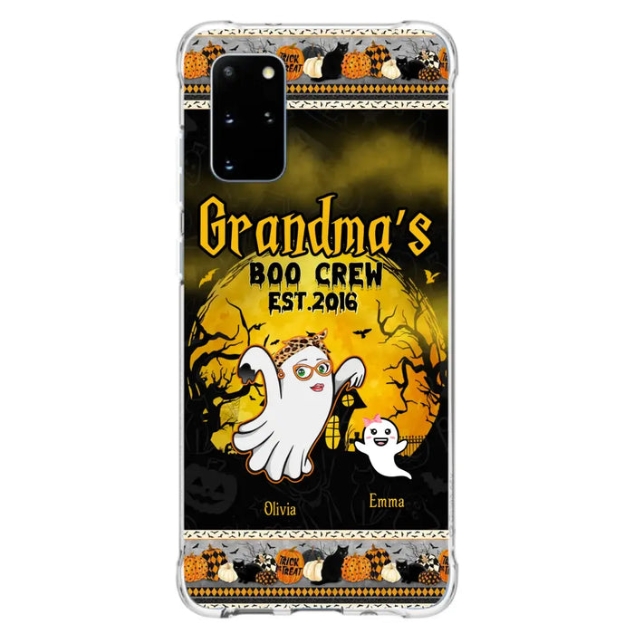 Custom Personalized Grandma Phone Case - Halloween Gift For Grandma - Upto 7 Kids - Grandma's Boo Crew - Case For iPhone/ Samsung