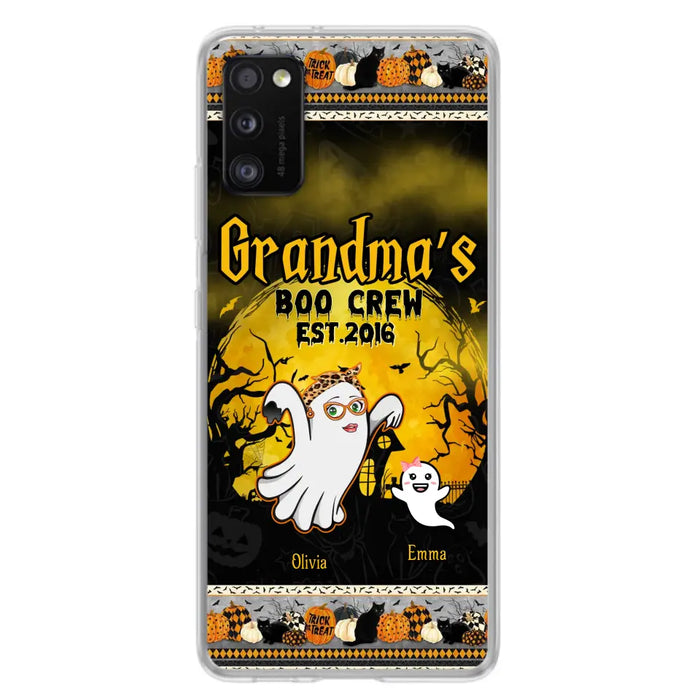 Custom Personalized Grandma Phone Case - Halloween Gift For Grandma - Upto 7 Kids - Grandma's Boo Crew - Case For iPhone/ Samsung