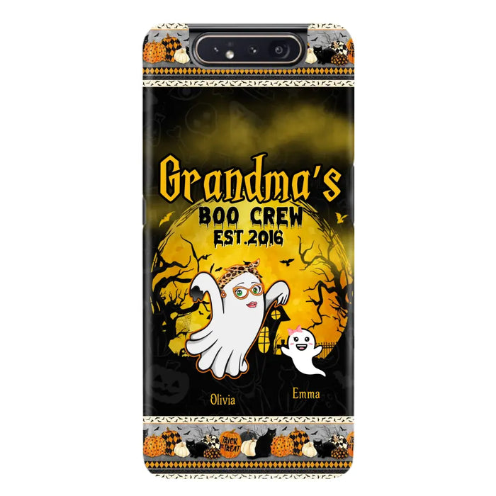 Custom Personalized Grandma Phone Case - Halloween Gift For Grandma - Upto 7 Kids - Grandma's Boo Crew - Case For iPhone/ Samsung