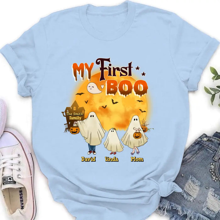 Personalized 1st Halloween Shirt/Baby Onesie - Gift Idea For Halloween/Family - My First Boo