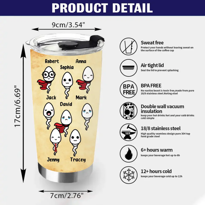 Personalized Tumbler For Dad - Gift Idea for Father's Day - Chillin' In Your Balls