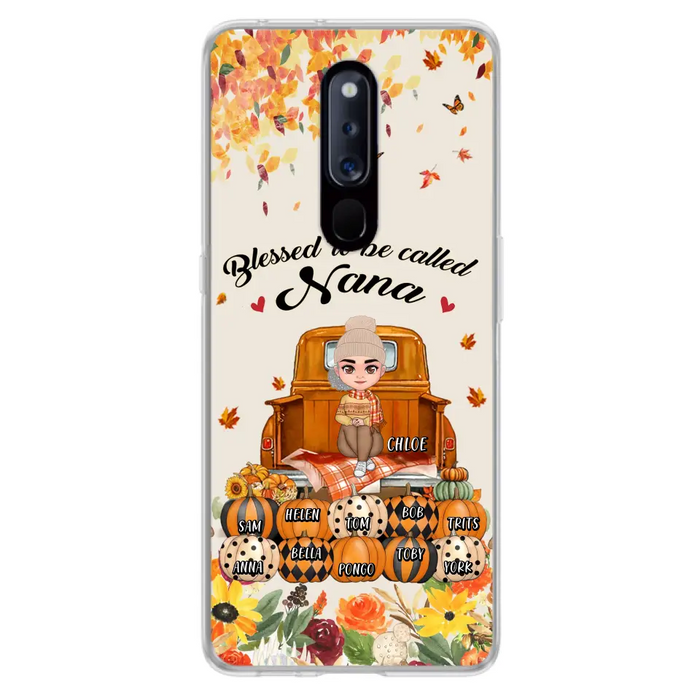 Custom Personalized Grandma Autumn Phone Case - Gift Idea For Grandma - Upto 10 Kids - Case For Xiaomi/ Oppo/ Huawei - Blessed To Be Called Nana