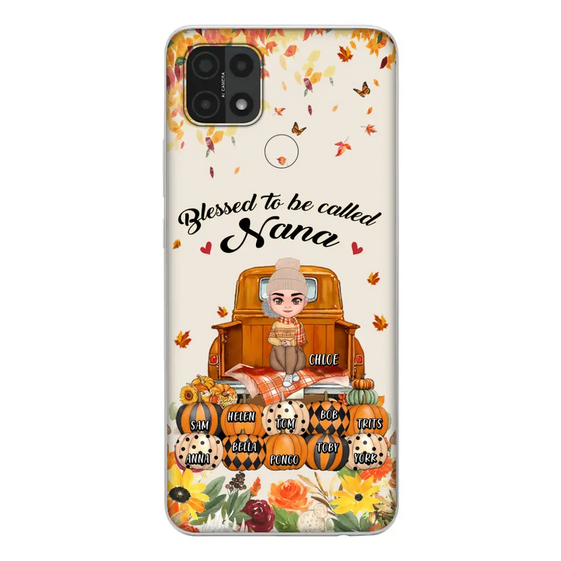 Personalized Grandma Autumn Phone Case - Gift Idea For Grandma - Up to 10 Kids - Case For Xiaomi/ Oppo/ Huawei - Blessed To Be Called Nana