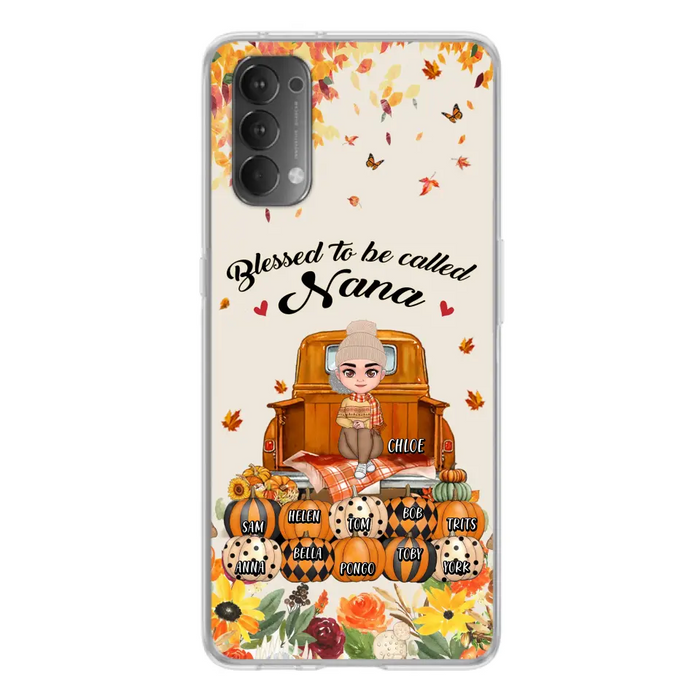 Custom Personalized Grandma Autumn Phone Case - Gift Idea For Grandma - Upto 10 Kids - Case For Xiaomi/ Oppo/ Huawei - Blessed To Be Called Nana