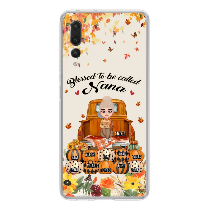 Custom Personalized Grandma Autumn Phone Case - Gift Idea For Grandma - Upto 10 Kids - Case For Xiaomi/ Oppo/ Huawei - Blessed To Be Called Nana