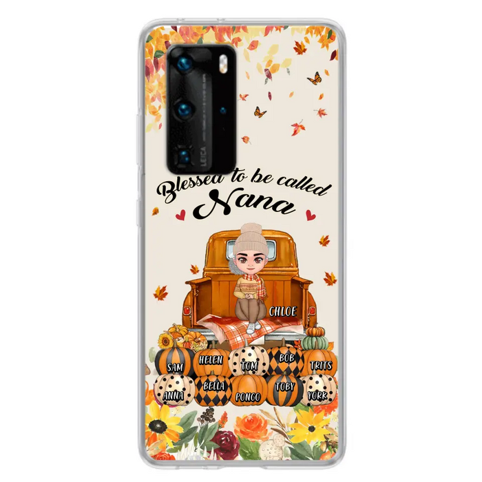 Custom Personalized Grandma Autumn Phone Case - Gift Idea For Grandma - Upto 10 Kids - Case For Xiaomi/ Oppo/ Huawei - Blessed To Be Called Nana