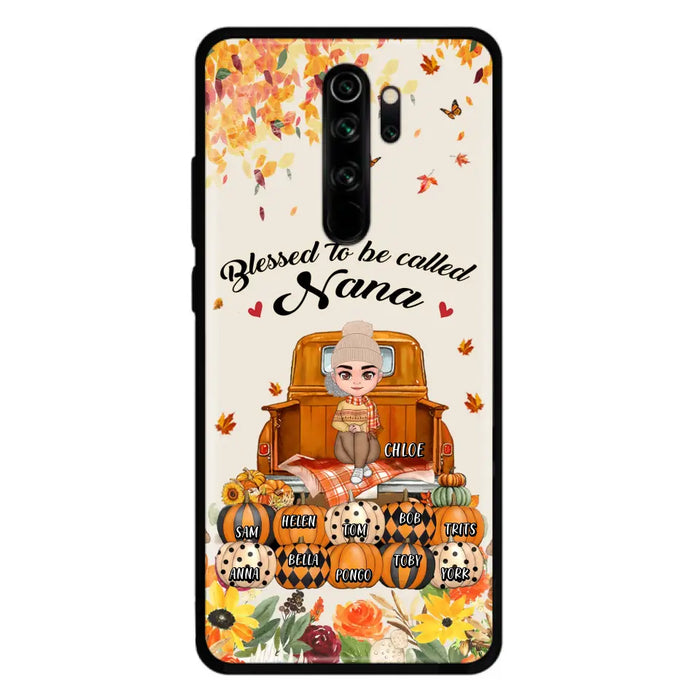 Custom Personalized Grandma Autumn Phone Case - Gift Idea For Grandma - Upto 10 Kids - Case For Xiaomi/ Oppo/ Huawei - Blessed To Be Called Nana