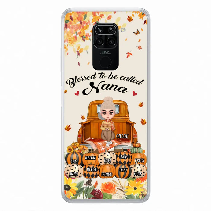 Custom Personalized Grandma Autumn Phone Case - Gift Idea For Grandma - Upto 10 Kids - Case For Xiaomi/ Oppo/ Huawei - Blessed To Be Called Nana