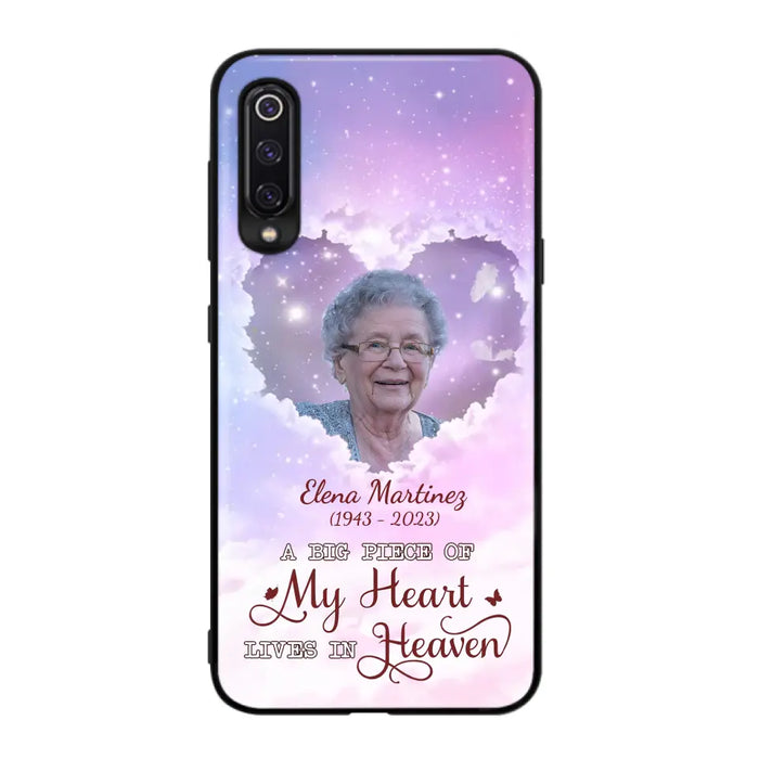 Custom Personalized Memorial Photo Phone Case - Upload Photo - Memorial Gift Idea For Family Member - Case For Xiaomi/Oppo/Huawei - A Big Piece Of My Heart Lives In Heaven