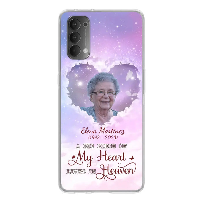 Custom Personalized Memorial Photo Phone Case - Upload Photo - Memorial Gift Idea For Family Member - Case For Xiaomi/Oppo/Huawei - A Big Piece Of My Heart Lives In Heaven