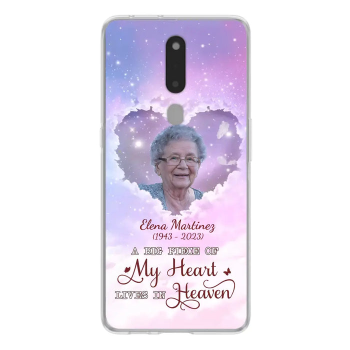 Custom Personalized Memorial Photo Phone Case - Upload Photo - Memorial Gift Idea For Family Member - Case For Xiaomi/Oppo/Huawei - A Big Piece Of My Heart Lives In Heaven