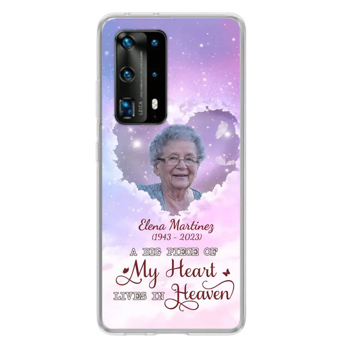 Custom Personalized Memorial Photo Phone Case - Upload Photo - Memorial Gift Idea For Family Member - Case For Xiaomi/Oppo/Huawei - A Big Piece Of My Heart Lives In Heaven