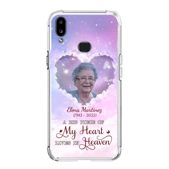 Custom Personalized Memorial Photo Phone Case - Memorial Gift For Family Member - Upload Photo - Case For iPhone/Samsung - A Big Piece Of My Heart Lives In Heaven