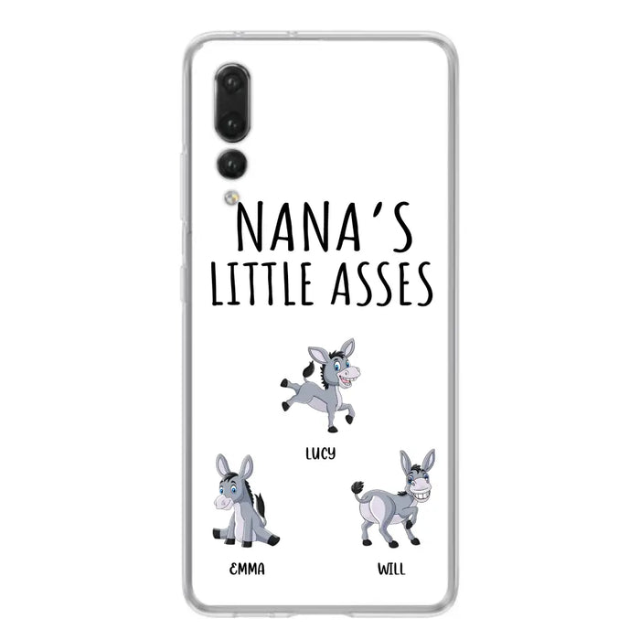 Custom Personalized Donkeys Phone Case - Gift Idea For Family/ Grandma/ Papa - Upto 12 Donkeys - Case For Xiaomi/ Oppo/ Huawei - Nana's Little Asses