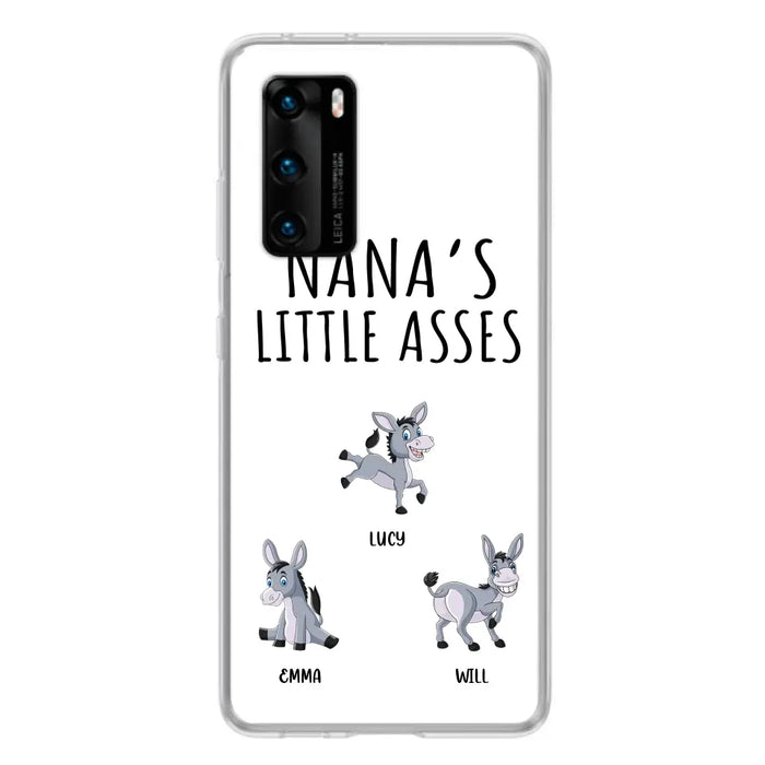 Custom Personalized Donkeys Phone Case - Gift Idea For Family/ Grandma/ Papa - Upto 12 Donkeys - Case For Xiaomi/ Oppo/ Huawei - Nana's Little Asses