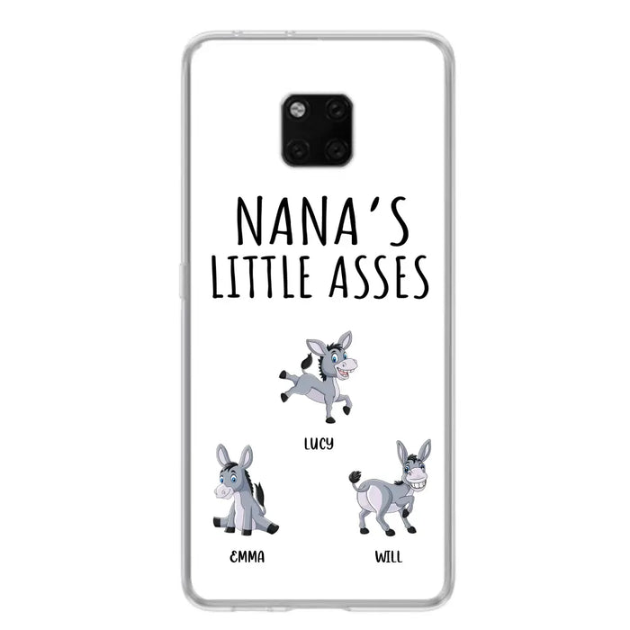 Custom Personalized Donkeys Phone Case - Gift Idea For Family/ Grandma/ Papa - Upto 12 Donkeys - Case For Xiaomi/ Oppo/ Huawei - Nana's Little Asses