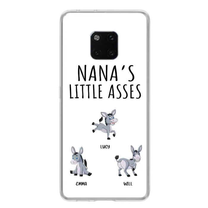 Custom Personalized Donkeys Phone Case - Gift Idea For Family/ Grandma/ Papa - Upto 12 Donkeys - Case For Xiaomi/ Oppo/ Huawei - Nana's Little Asses